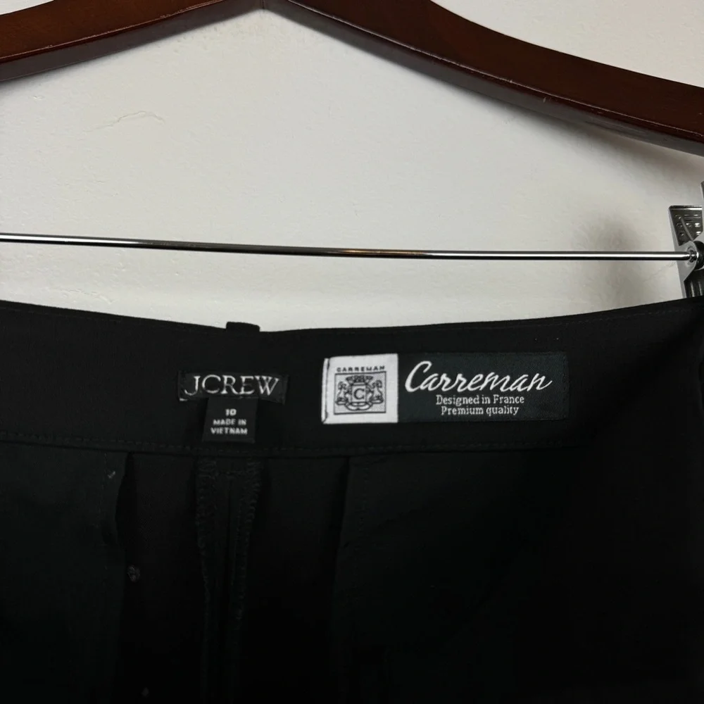 J. Crew Wide Leg Trousers Four Season Stretch Black Size 10 NWOT - Picture 8 of 9